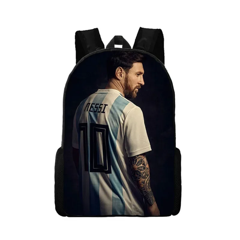 Fotbollsryggsäck med nummer 10, blå/vit Cartable Messi Enfant