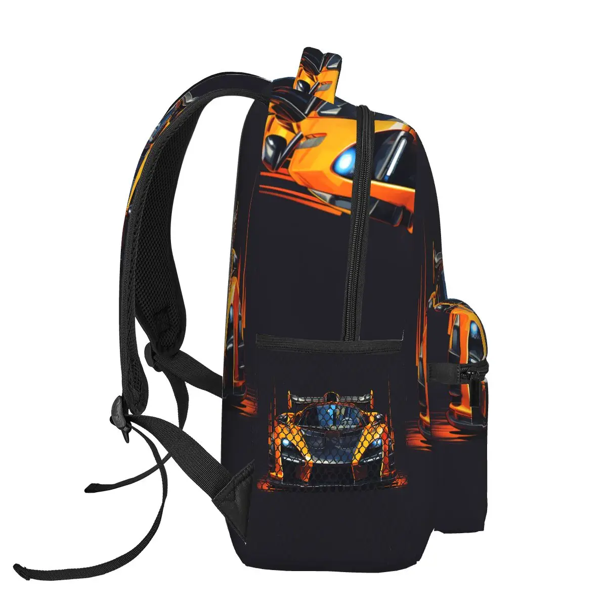 Ryggsäck med sportbilsdesign i orange och svart Cartable Voiture Mclaren
