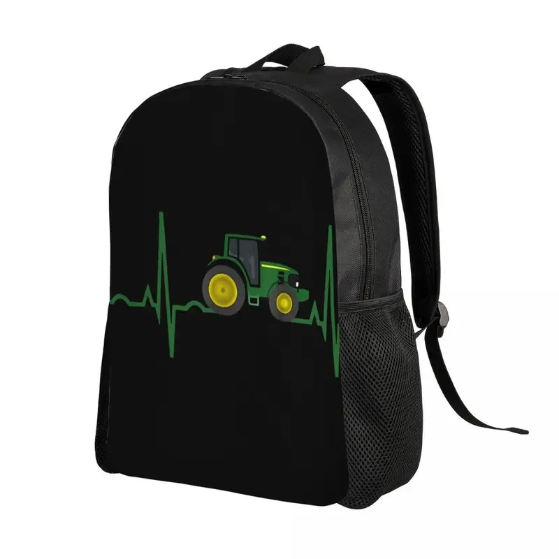 Ryggsäck Traktor Svart med Grön Design Cartable Tracteur John Deere Ergonomique