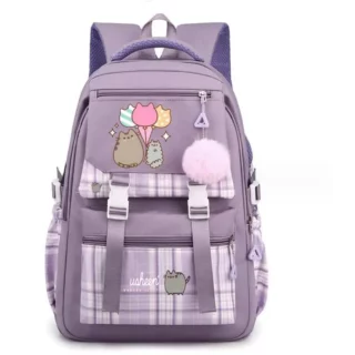 Cartable Violet de Rentrée Chat