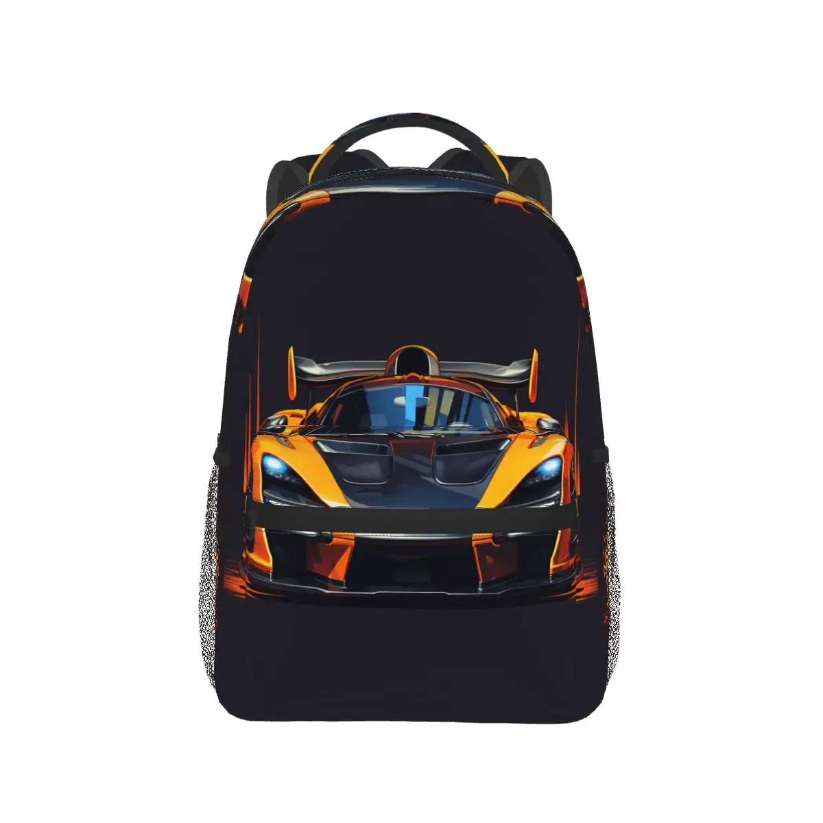 Ryggsäck med sportbilsdesign i orange och svart Cartable Voiture Mclaren