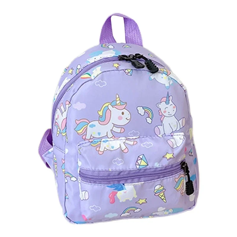 Rosa och lila enhörningsryggsäck för barn Sac Licorne Imperméable