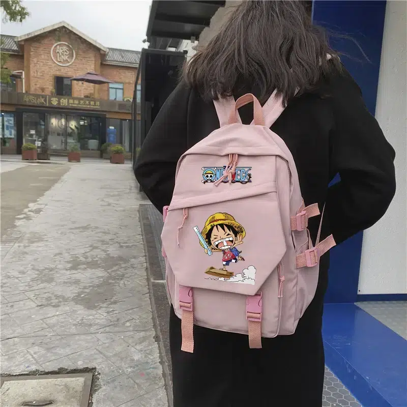 Ryggsäckar One Piece med unik design Cartable Tête de Mort One Piece