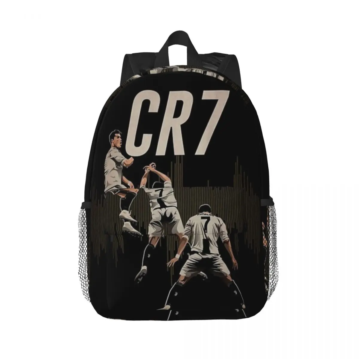 Ryggsäck Fotboll CR7 Svart och Vit Sac Scolaire CR7 Pour Enfant