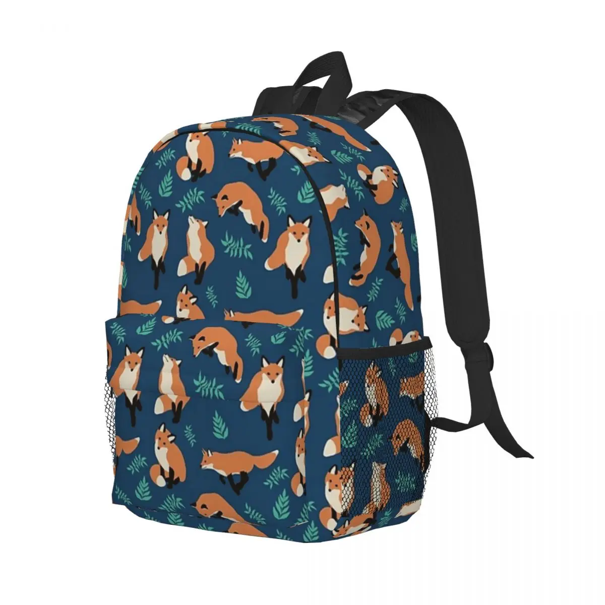 Ryggsäck Blå med Orange Rävarmotiv Cartable Renard Primaire