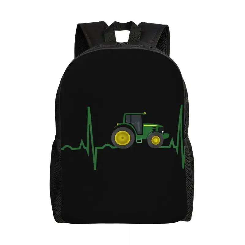 Ryggsäck Traktor Svart med Grön Design Cartable Tracteur John Deere Ergonomique
