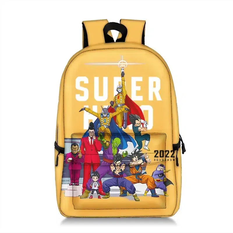 Dragon Ball Ryggsäck Gul med Karaktärer Cartable École Primaire Dragon Ball Pour Enfant